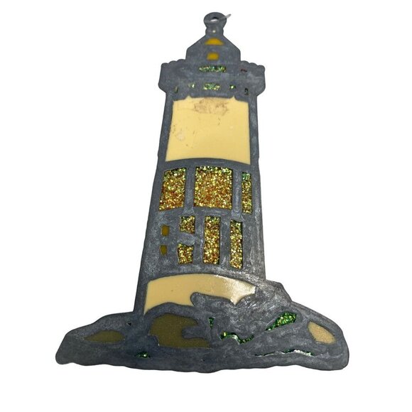 Vintage Stained Acrylic Suncatcher Lighthouse - Picture 3 of 4